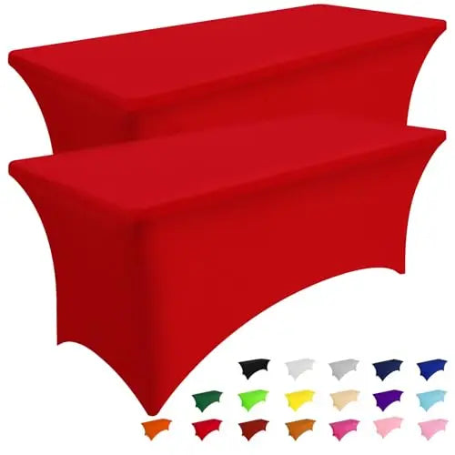Olanly-Nappes élastiques lavables en machine, couvre-table en spandex, réutilisable, pour table d'extérieur, pour fêtes de mariage et de Noël Housse de France