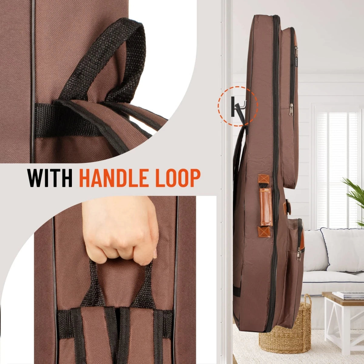 Ata WAYER-Sac à Dos Acoustique en Nylon Oxford, 41 Pouces, Épais, Étanche, Double Bretelles, Rembourré en Coton Housse de France