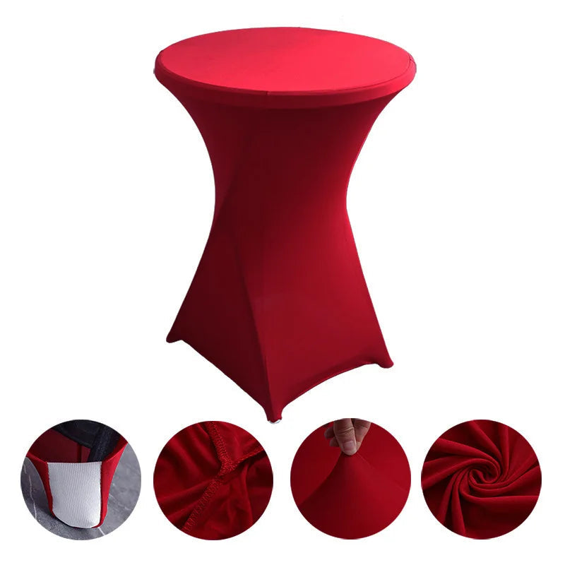 4FT6FT8FT couverture de Table extensible couverture de Table de Cocktail réunion Banquet de mariage couverture de Table rectangulaire nappe blanche Housse de France