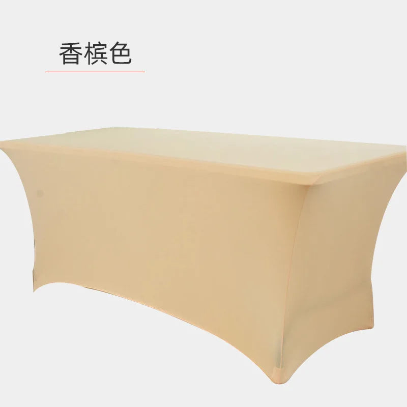4FT6FT8FT couverture de Table extensible couverture de Table de Cocktail réunion Banquet de mariage couverture de Table rectangulaire nappe blanche Housse de France
