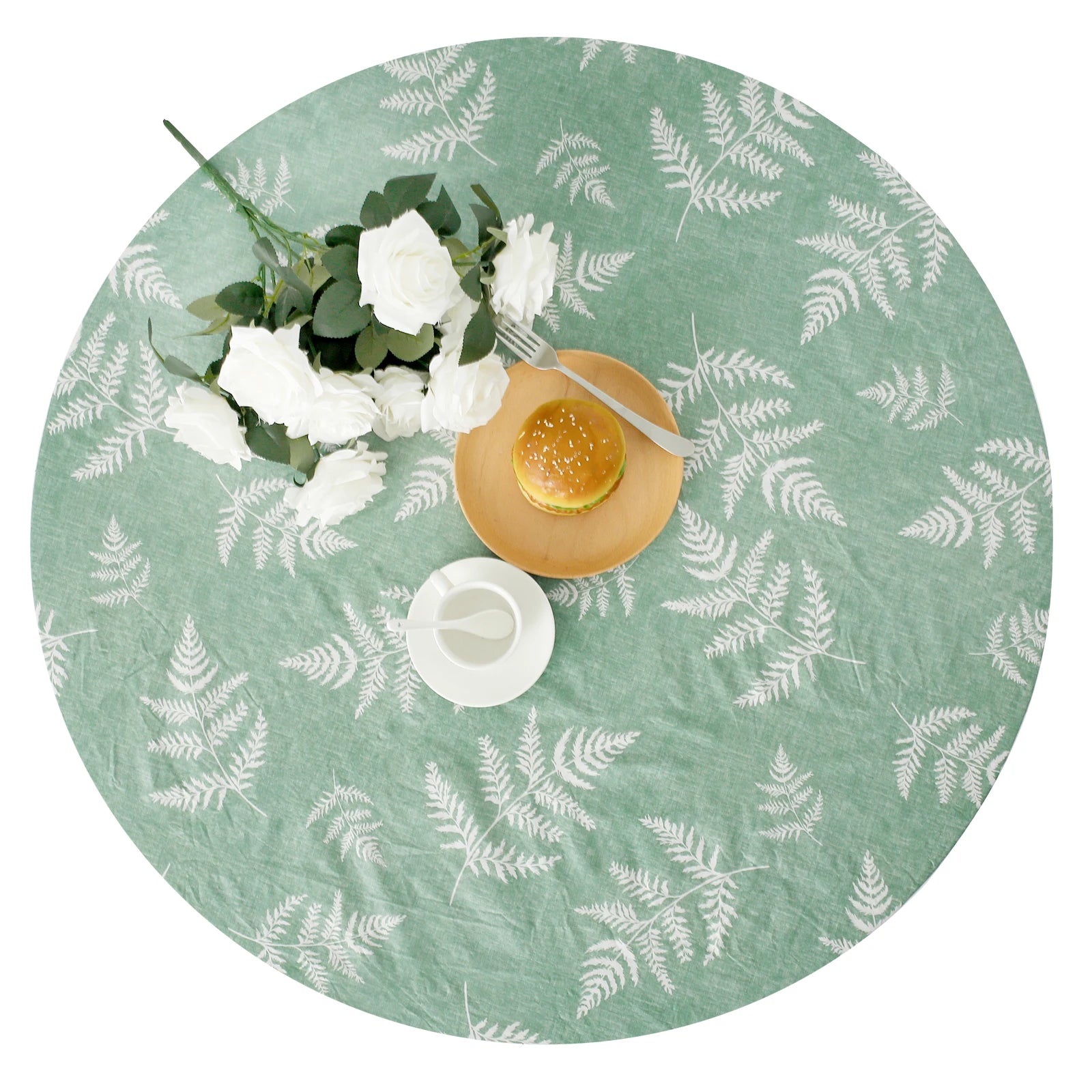 Nappe ronde en vinyle ajustée, nappe élastique durable pour noël, anniversaire, fête de mariage, décoration de salle à manger à domicile Housse de France