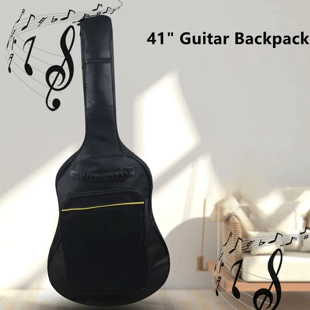 41 pouces sac de guitare sac à dos sacs imperméables Rip-stop Oxford Nylon Double sangle rembourré noir étui de guitare Gig Bas guitares sacs à dos Housse de France
