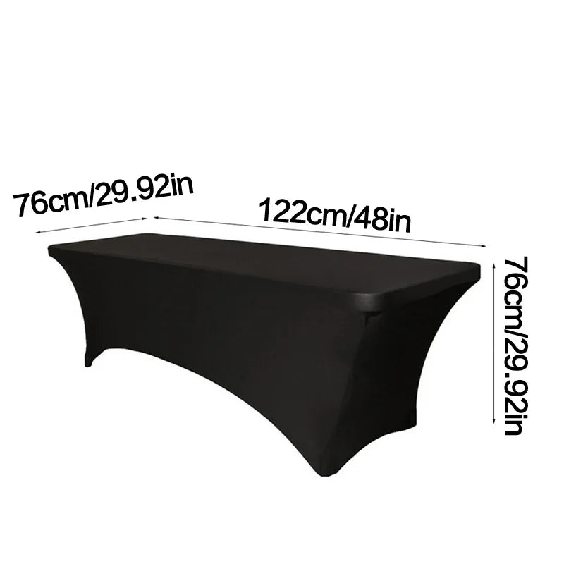 4FT6FT8FT couverture de Table extensible couverture de Table de Cocktail réunion Banquet de mariage couverture de Table rectangulaire nappe blanche Housse de France