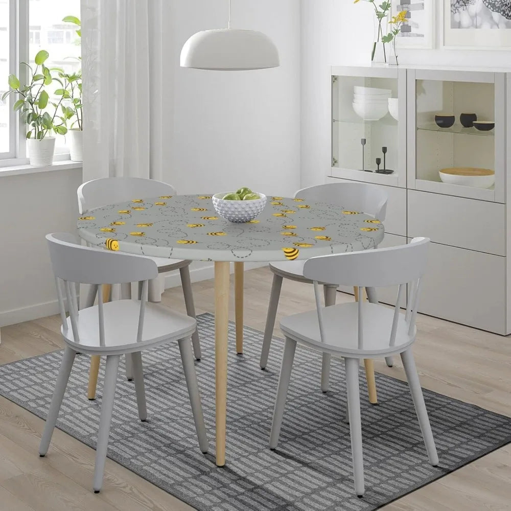 Couverture de gril de table couvertes d'équation ronde à bord élastique, nappe décorative pour la maison, adaptée pour la cuisine intérieure et extérieure, fête, 40 " - 44" Housse de France