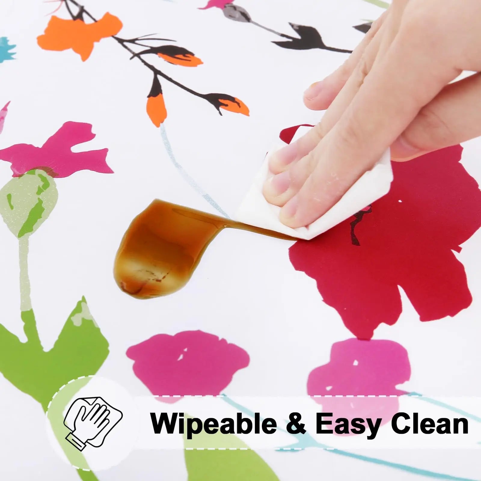 Olanly – nappe ronde élastique ajustée en flanelle, couverture de Table en vinyle imperméable et essuyable pour Table à manger et Camping Housse de France