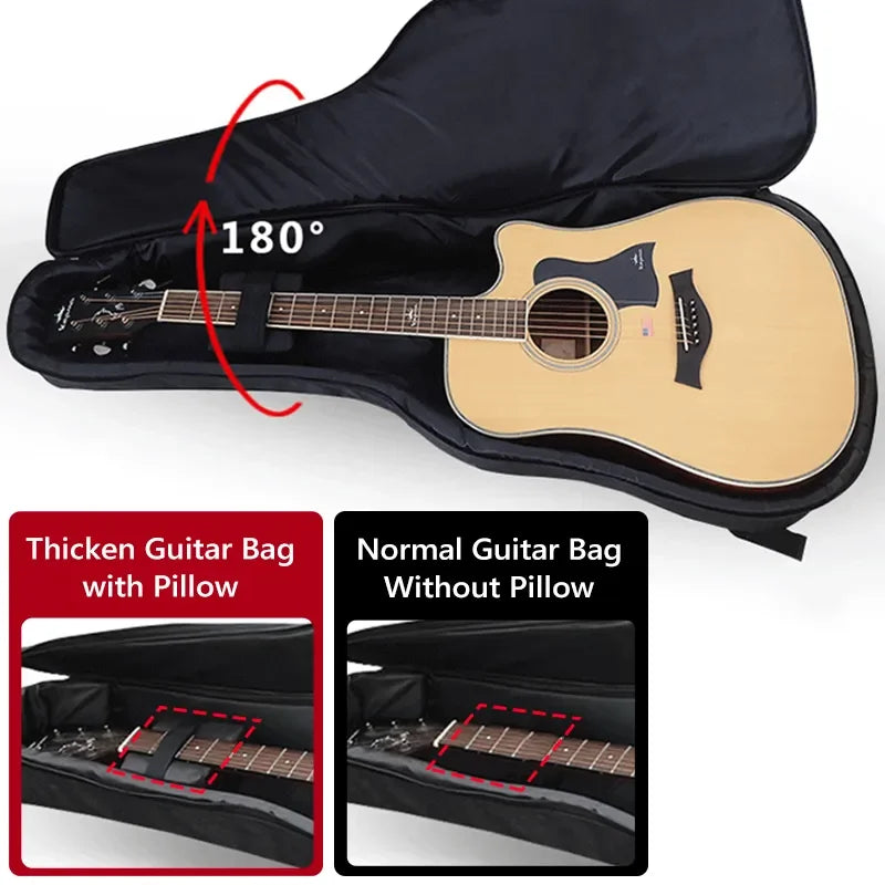 36-41 "pouces Standard/épaissir guitare sac à dos résistant à l'eau Oxford Farbric acoustique électrique basse sac classique musique housse Housse de France