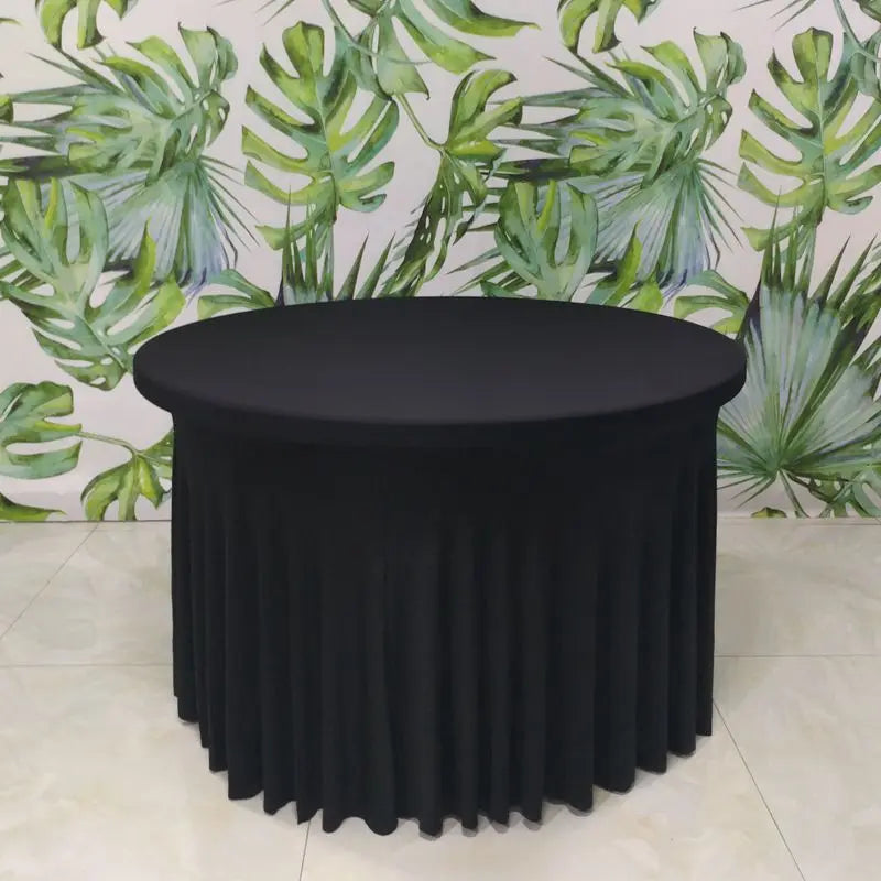 Jupes de Table rectangulaires en Spandex, couverture de Table ajustée de 6 pieds, tissu résistant aux rides pour décoration de fête d'anniversaire de mariage en hôtel Housse de France