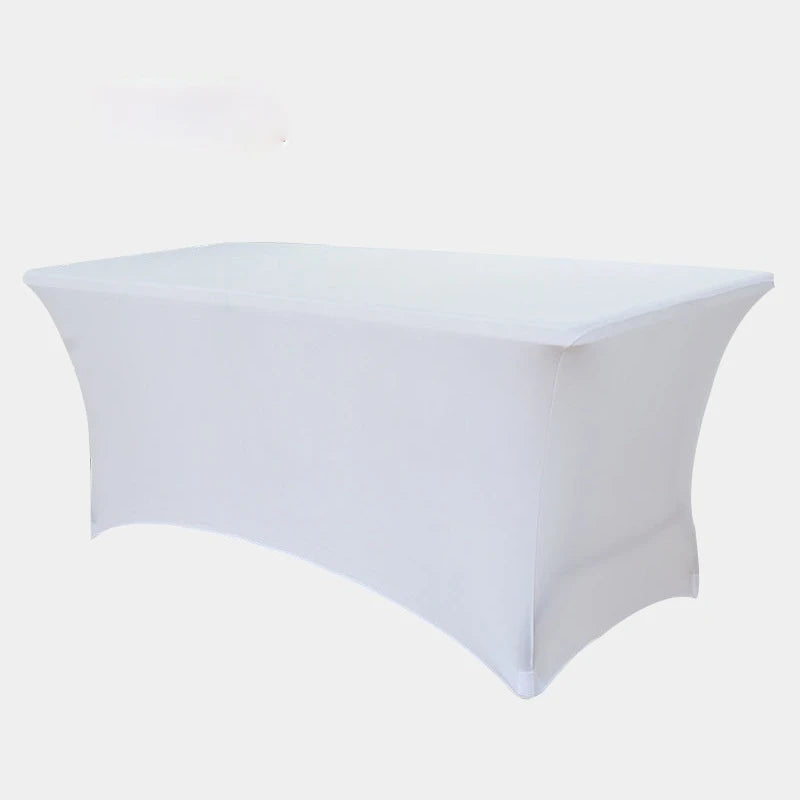4FT6FT8FT couverture de Table extensible couverture de Table de Cocktail réunion Banquet de mariage couverture de Table rectangulaire nappe blanche Housse de France