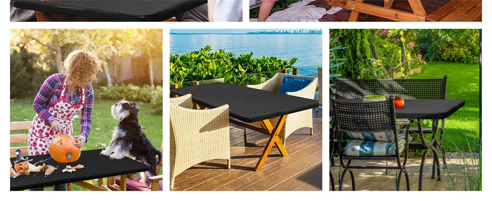 Kitinjoy – nappe rectangulaire imperméable, adaptée à la Table pliante, lavable, protection de Table, Camping en plein air, 30x72 Housse de France