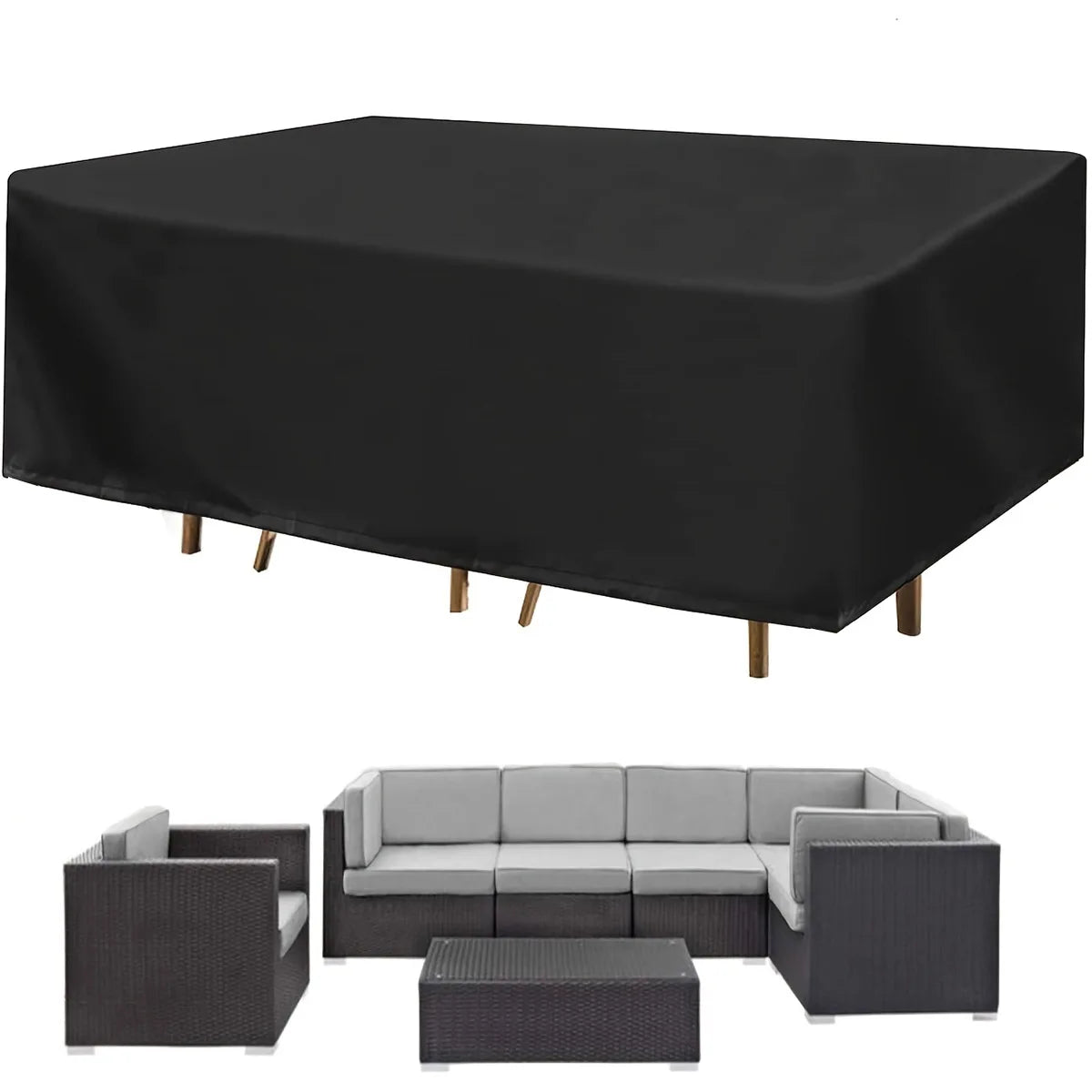 Housse Table Jardin Polyester Élégante NOVARA