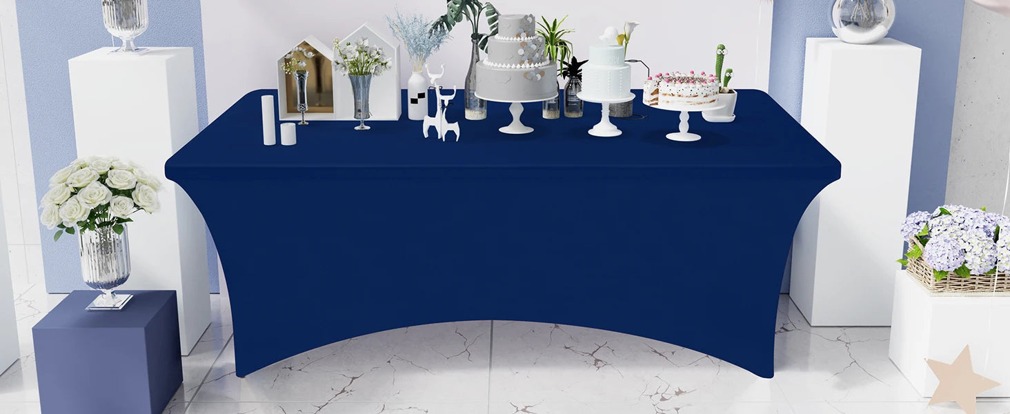 Olanly-Nappes élastiques lavables en machine, couvre-table en spandex, réutilisable, pour table d'extérieur, pour fêtes de mariage et de Noël Housse de France