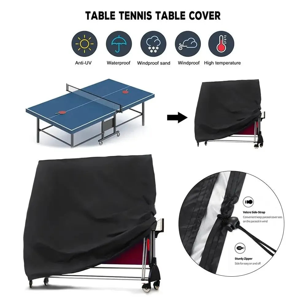 Couverture de Tennis de Table en tissu Oxford 210D, imperméable et anti-poussière, couverture de Table de Ping-Pong robuste pour intérieur/extérieur, 165x70x185cm Housse de France