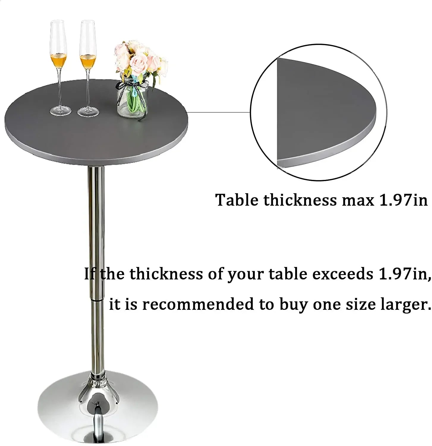 Couverture de Table ronde élastique, 1 pièce, tissu de protection, nappe en Polyester imperméable, couverture de Table ajustée pour restauration avec bords élastiques Housse de France