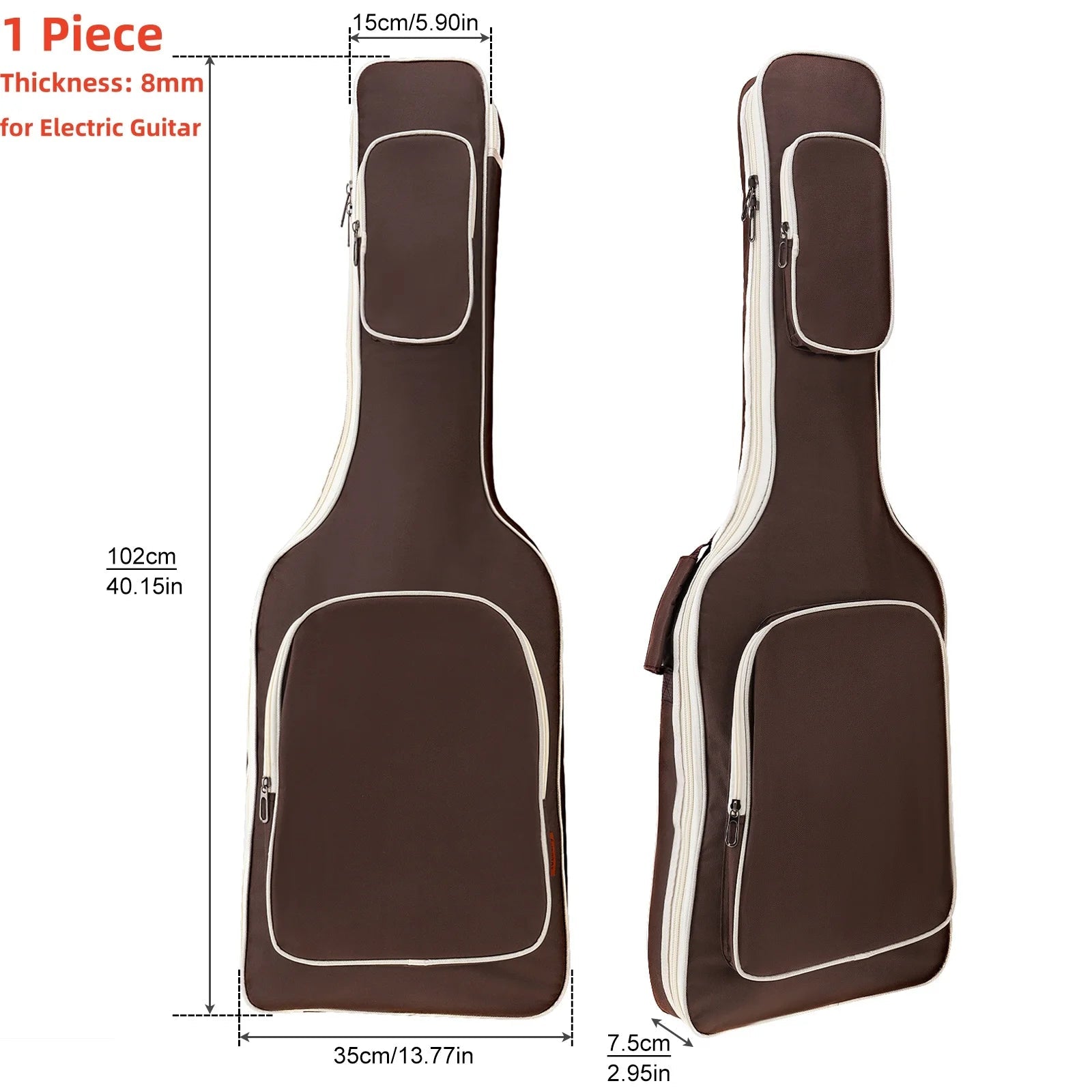 39-48 pouces Oxford tissu Pad 8-10mm coton épaississement Double sangles guitare électrique basse étui, housse étanche sac à dos Housse de France
