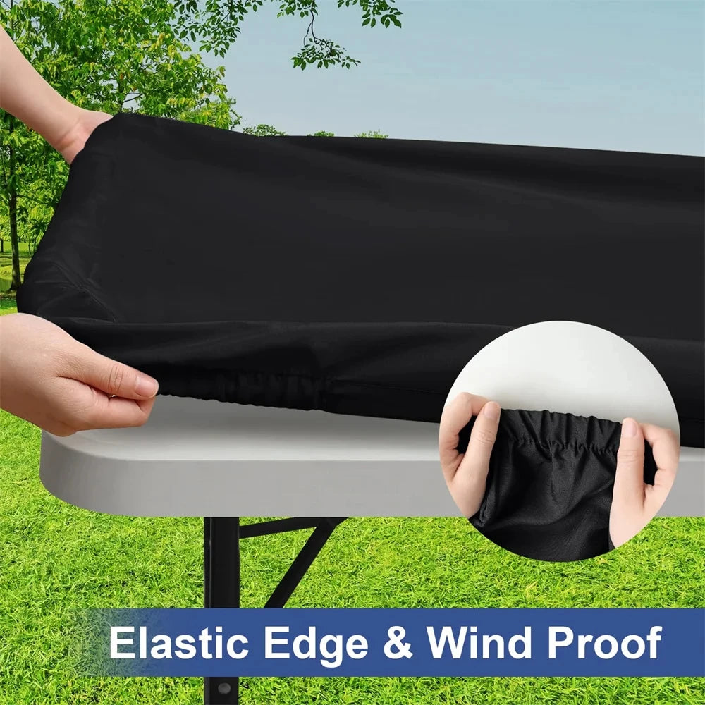 Kitinjoy – nappe rectangulaire imperméable, adaptée à la Table pliante, lavable, protection de Table, Camping en plein air, 30x72 Housse de France