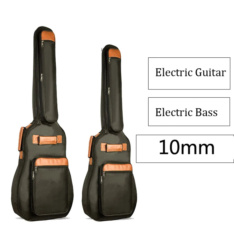 Sac de guitare électrique 40 / 46 pouces, sac de basse électrique étanche, sac de concert rembourré épais de 10mm Housse de France