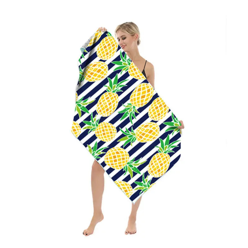 Serviette Plage Séchage Rapide TURBLAX Striped Pineapple-80X160cm