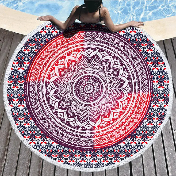 Serviette de Plage Imprimée ELLIOS ST00059-Diameter 150cm Weight 460g