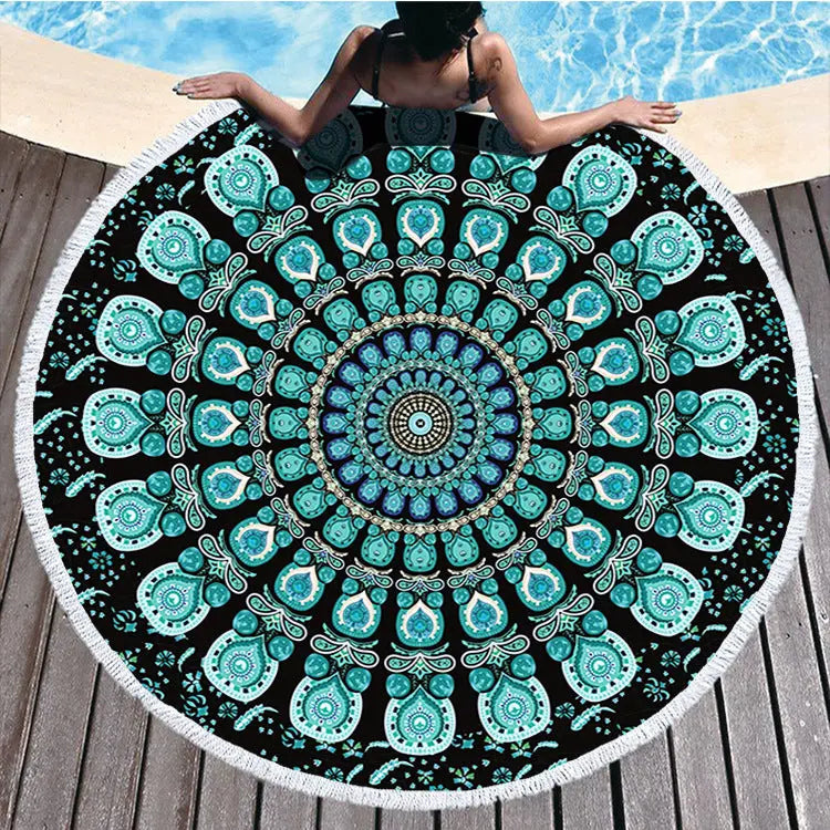Serviette de Plage Imprimée ELLIOS ST00085-Diameter 150cm Weight 540g