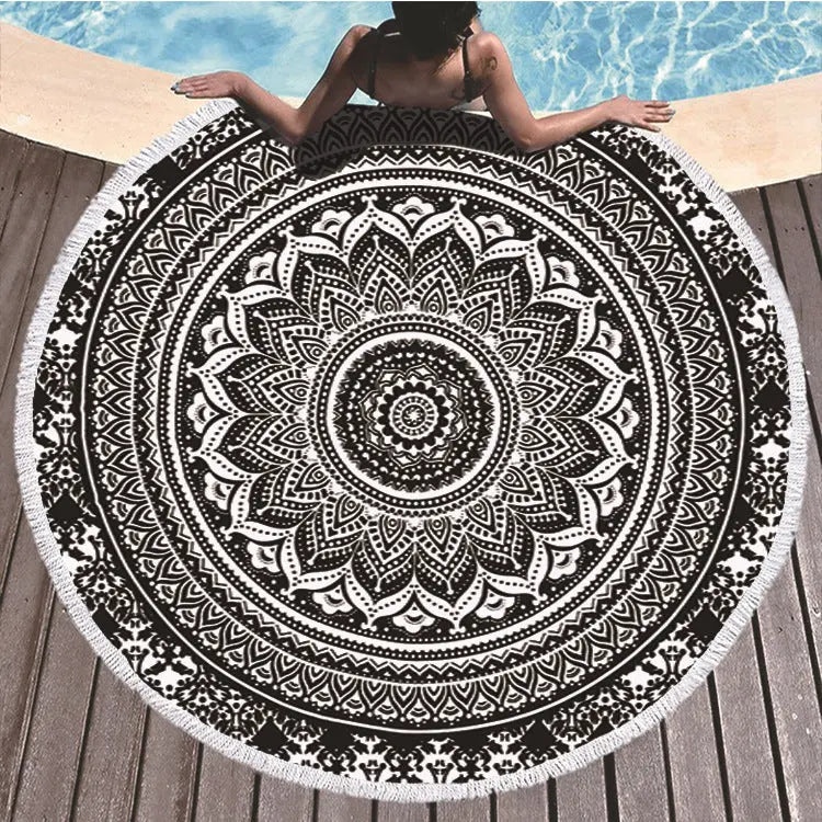 Serviette de Plage Imprimée ELLIOS ST00088-Diameter 150cm Weight 460g