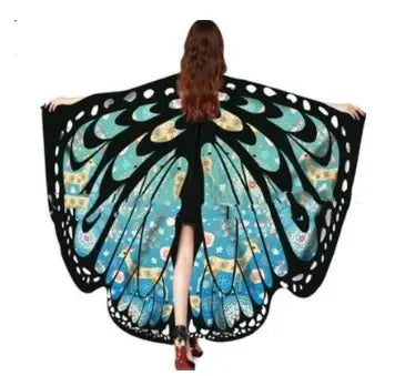 Serviette de Plage Papillon AELIA Christmas 4Sky Blue-168x135 cm