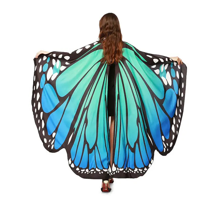 Serviette de Plage Papillon AELIA Blue-168x135cm