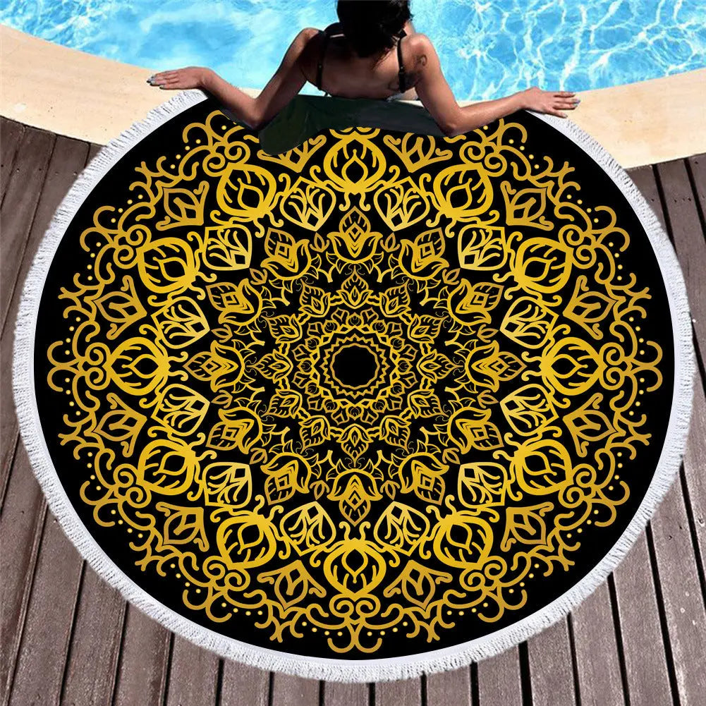 Serviette de Plage Rond Microfibra FLEUR 5 style