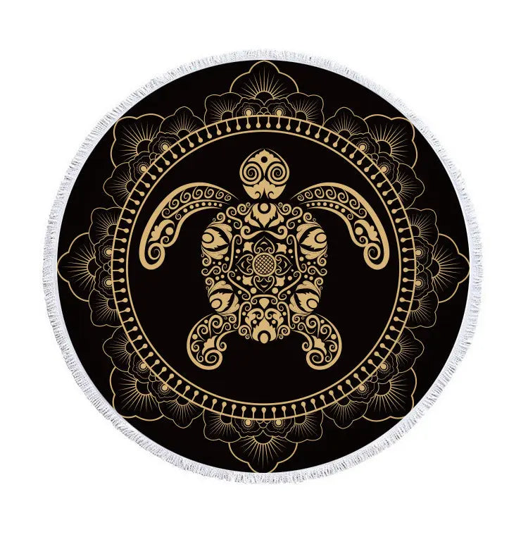Serviette de Plage Ronde SOLARO Style 1-150x150cm
