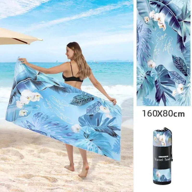 Serviette de plage imprimée en polaire double face FLOPY Housse de France