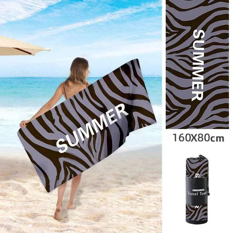 Serviette de plage imprimée en polaire double face FLOPY Housse de France