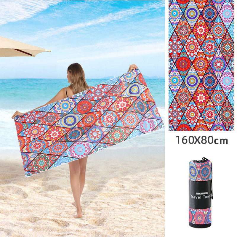 Serviette de plage imprimée en polaire double face FLOPY Housse de France