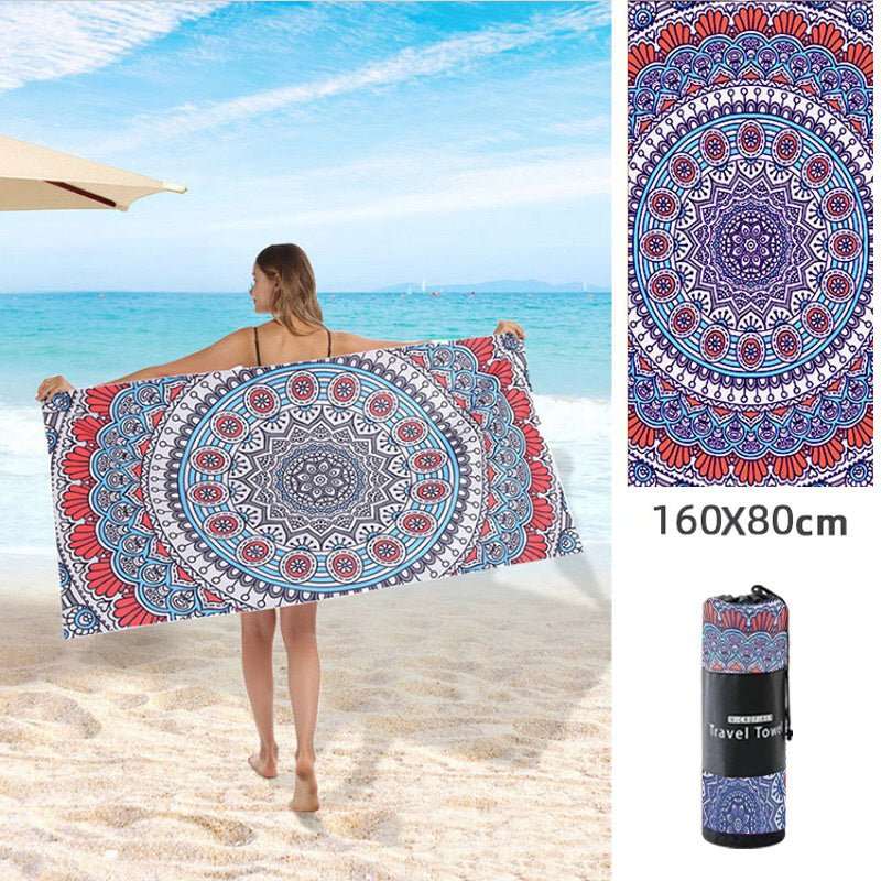 Serviette de plage imprimée en polaire double face FLOPY Housse de France