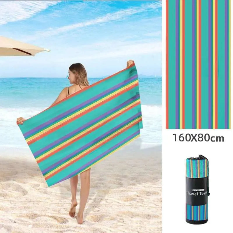 AALAYA Serviette De Plage 160x80 Cm Galet Serviette Plage Microfibre Pierre 3D Drap De Plage Anti Sable Séchage Rapide Pour Fitness Voyages