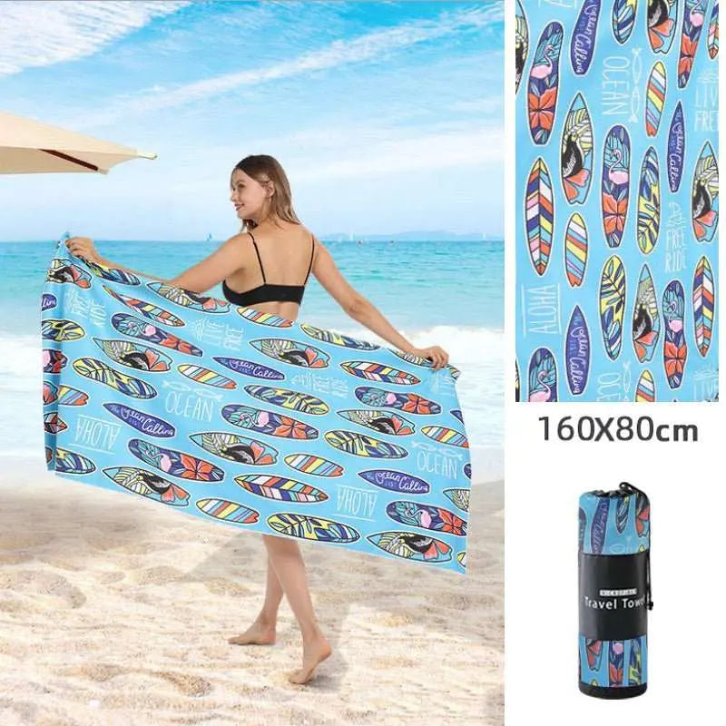 Serviette de plage imprimée en polaire double face FLOPY Housse de France