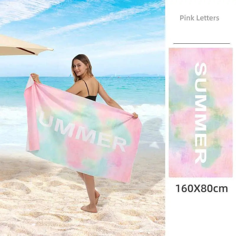 Serviette de plage imprimée en polaire double face FLOPY Housse de France