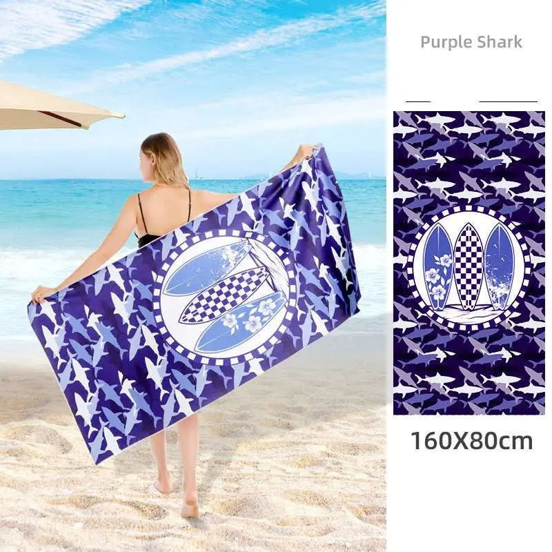 Serviette de plage imprimée en polaire double face FLOPY Housse de France