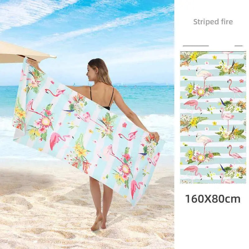 Serviette de plage imprimée en polaire double face FLOPY Housse de France