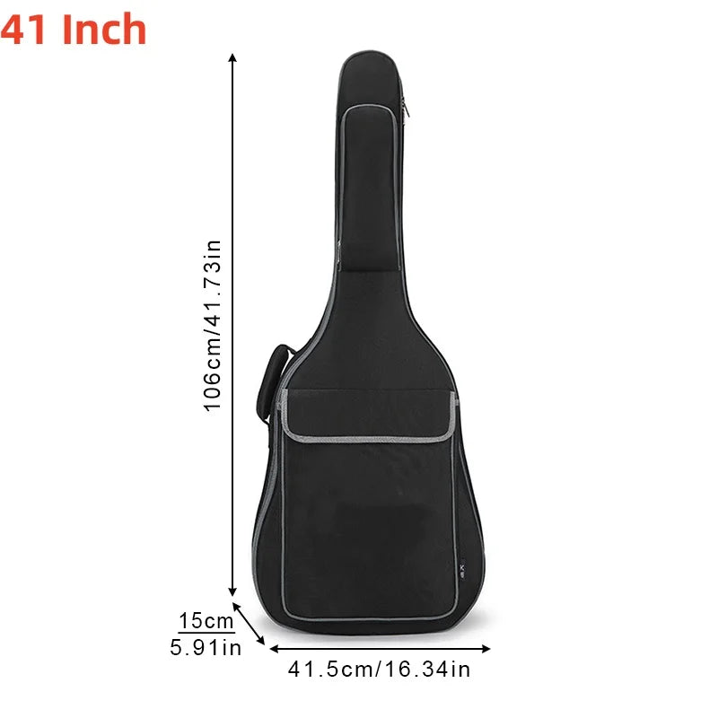 40/41 pouces Oxford tissu guitare acoustique/guitare électrique Double sangles guitare rembourrée coque souple Gig sac sac à dos étanche Housse de France