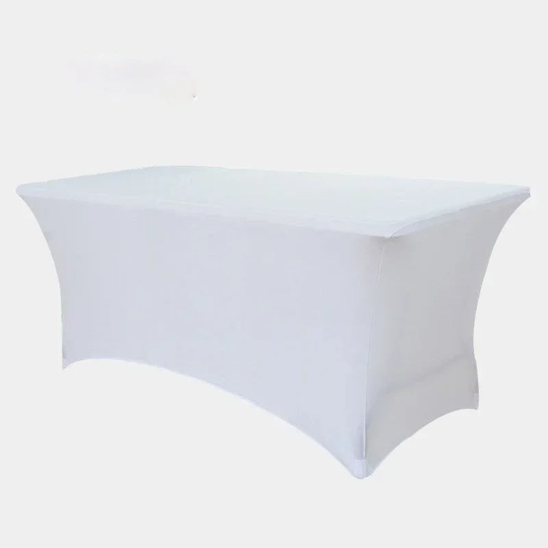 4FT6FT8FT couverture de Table extensible couverture de Table de Cocktail réunion Banquet de mariage couverture de Table rectangulaire nappe blanche Housse de France