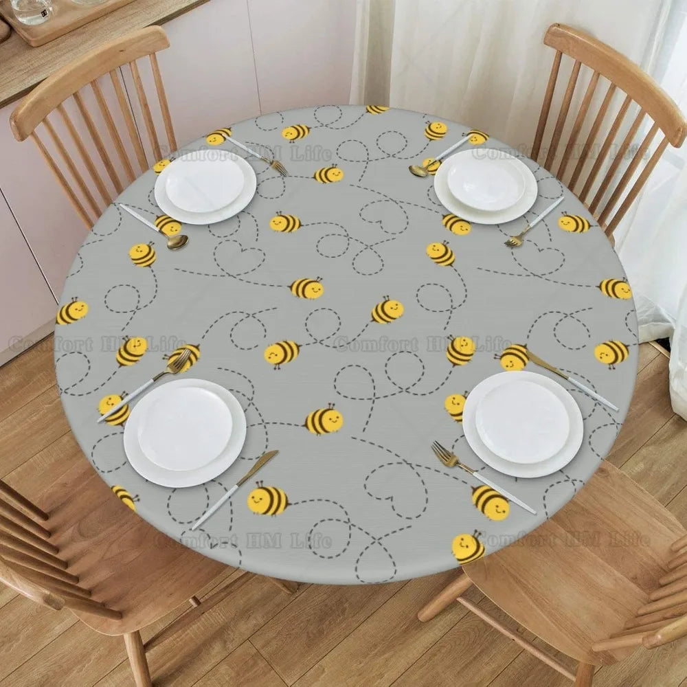 Couverture de gril de table couvertes d'équation ronde à bord élastique, nappe décorative pour la maison, adaptée pour la cuisine intérieure et extérieure, fête, 40 " - 44" Housse de France