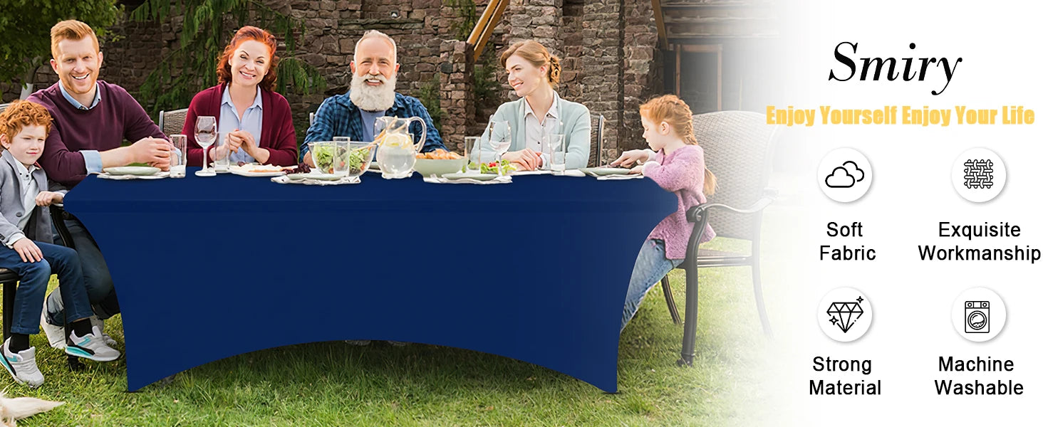 Olanly-Nappes élastiques lavables en machine, couvre-table en spandex, réutilisable, pour table d'extérieur, pour fêtes de mariage et de Noël Housse de France