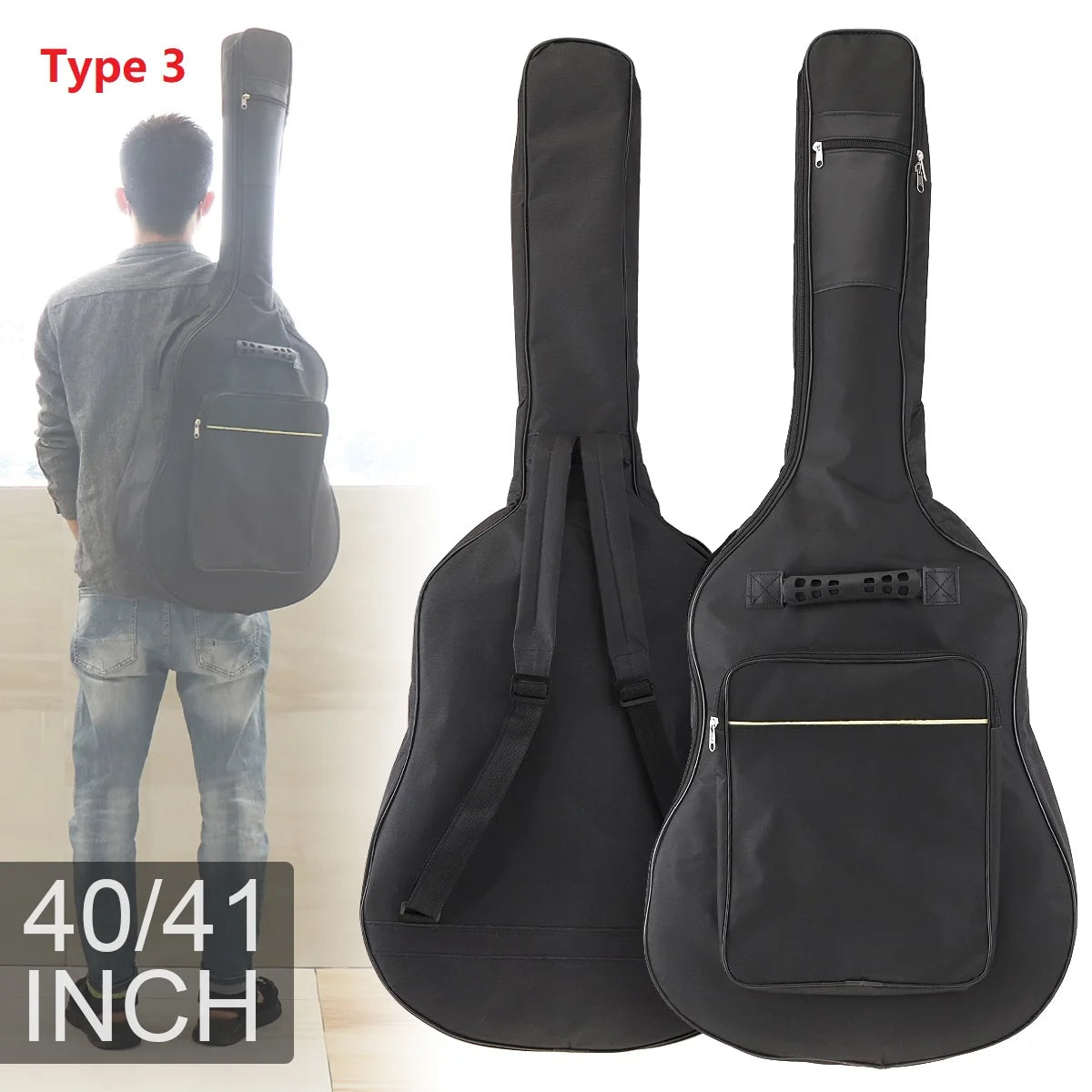 40 / 41 pouces sac de guitare étanche Oxford guitare Gig sac couverture noir étui de guitare 7 Types en option Housse de France