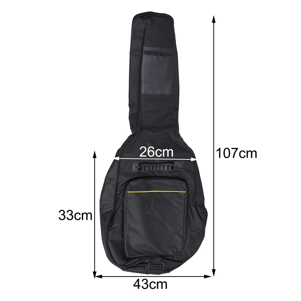 41 pouces sac de guitare sac à dos sacs imperméables Rip-stop Oxford Nylon Double sangle rembourré noir étui de guitare Gig Bas guitares sacs à dos Housse de France