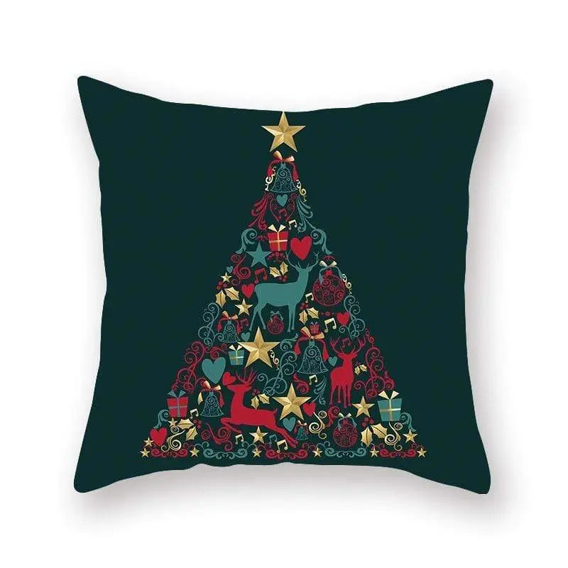 Taie d'oreiller coussin en peau de pêche de Noël - Housse De France