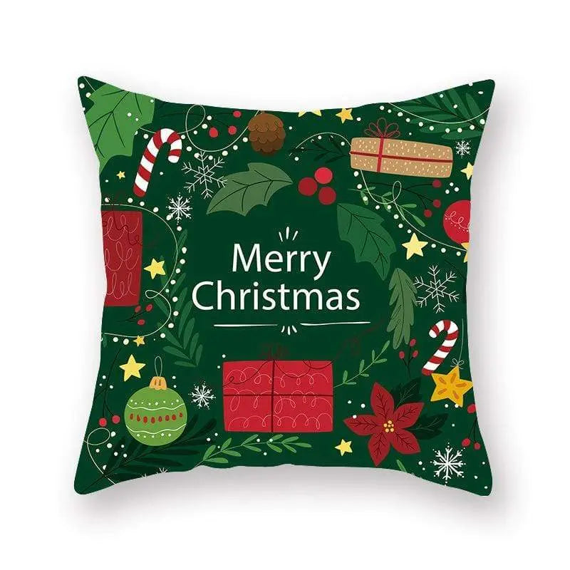 Taie d'oreiller coussin en peau de pêche de Noël - Housse De France