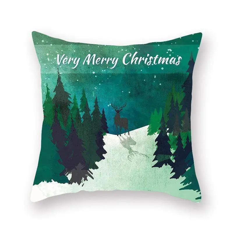 Taie d'oreiller coussin en peau de pêche de Noël - Housse De France