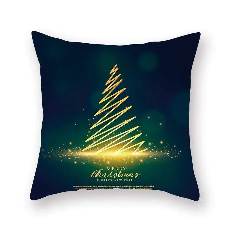 Taie d'oreiller coussin en peau de pêche de Noël - Housse De France