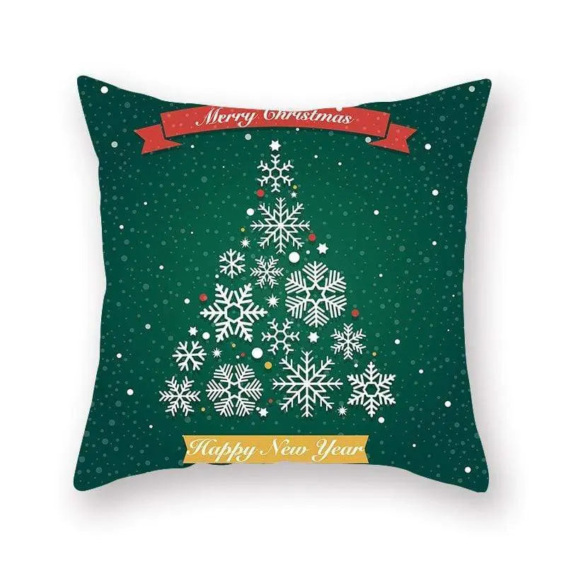 Taie d'oreiller coussin en peau de pêche de Noël - Housse De France