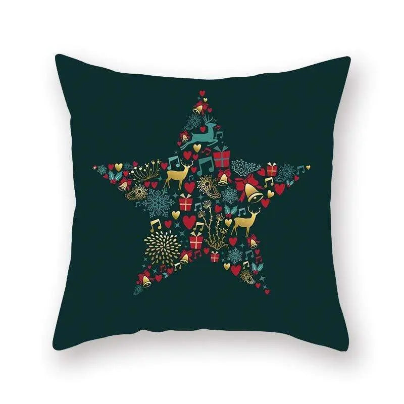 Taie d'oreiller coussin en peau de pêche de Noël - Housse De France