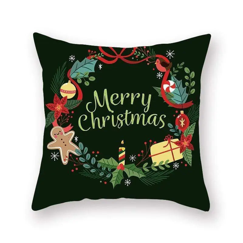 Taie d'oreiller coussin en peau de pêche de Noël - Housse De France